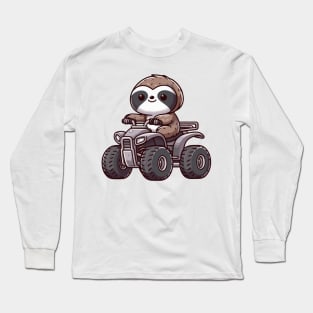 Cute sloth On ATV Long Sleeve T-Shirt